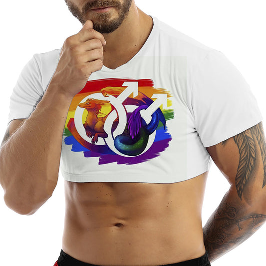 CropTop T-Shirt Men s Pride Collections Byjou T-Shirt Summer BPRMX102