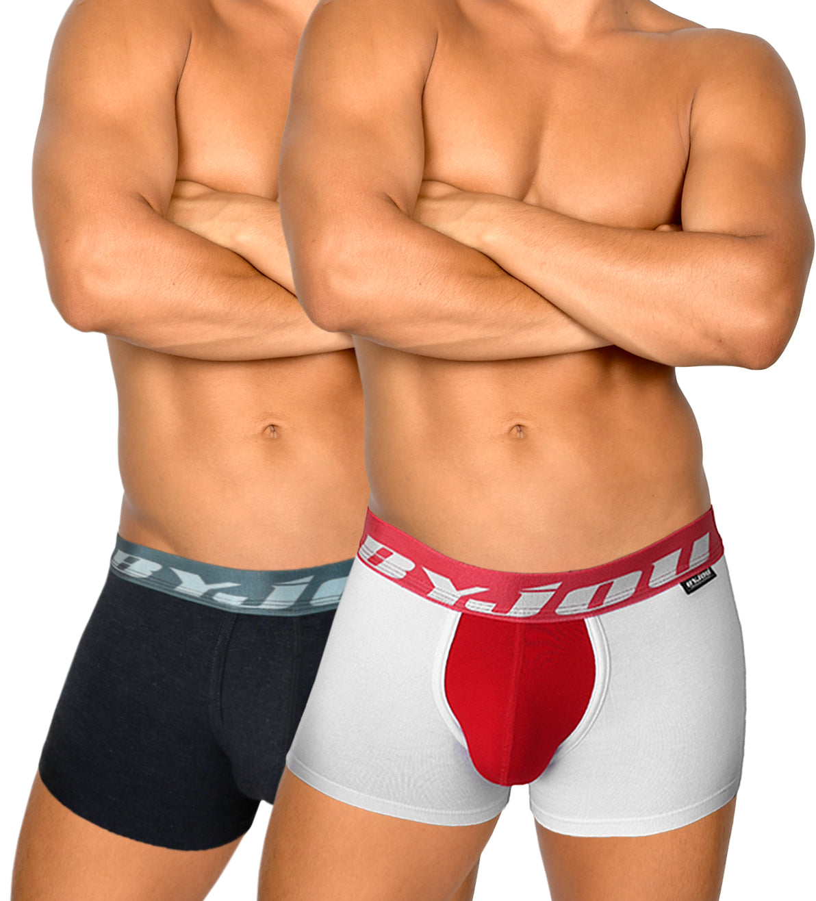 Boxer for men 2Pack Black, White and Red, Byjou Underwear B2PMX002