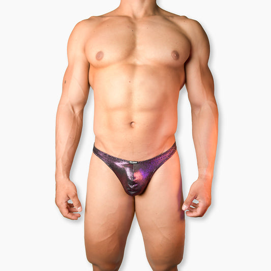 Boxer Men Thong Glitter Tanga Byjou Underwear Fantasy Purple Byjou THBM01
